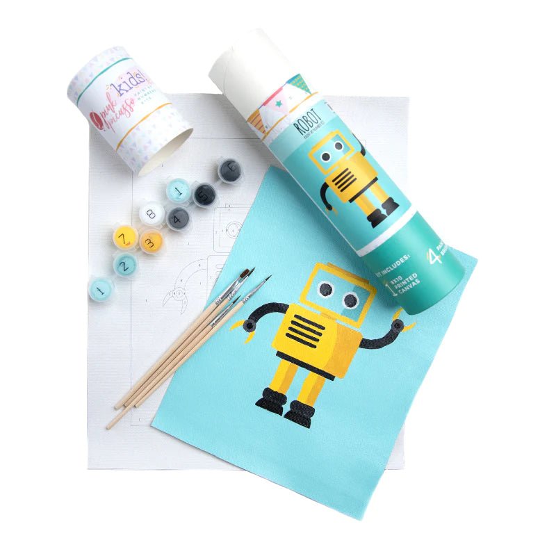 Kid's Painting Kit | Robot-Kid's Paint By Number-Pink Picasso-The Grove