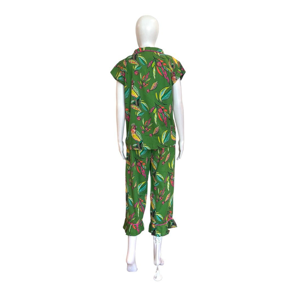 King Finch Luxe Sateen Capri Pajama Set-Pajamas-Jayes-The Grove