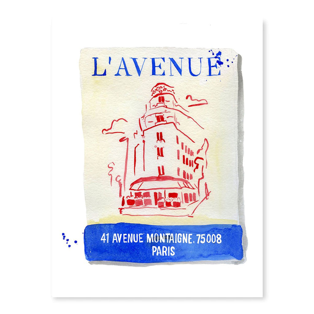 L'Avenue Paris Matchbook-Art Print-Furbish Studio-The Grove