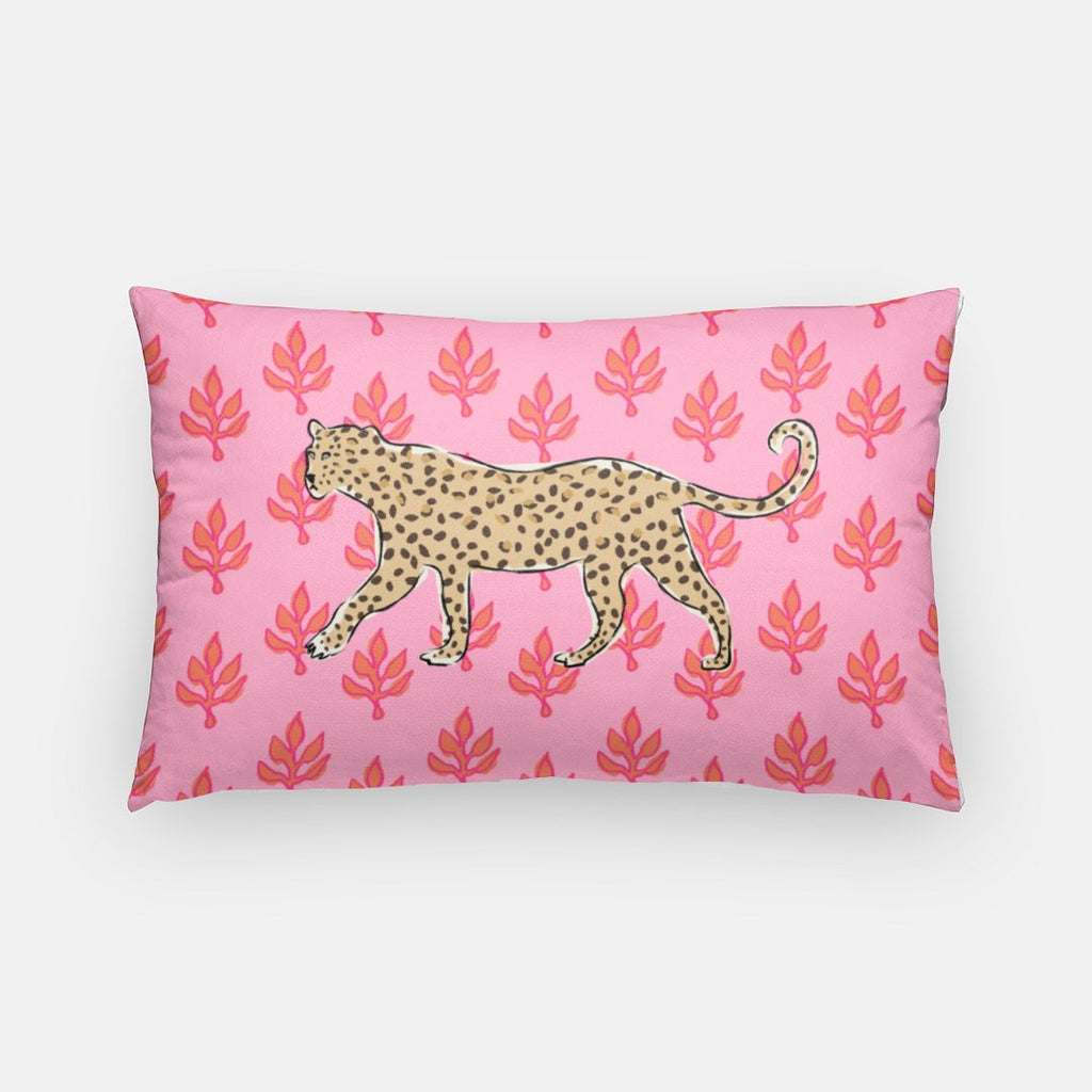 Leopard Flora Indoor/Outdoor Pillow-Throw Pillows-CB Studio-The Grove