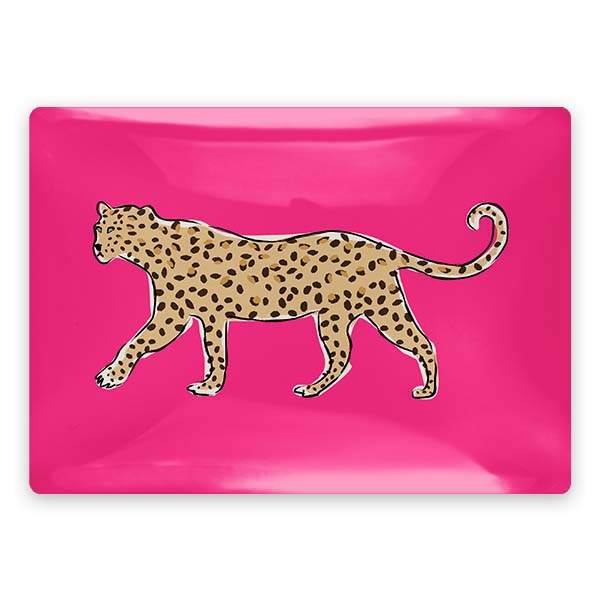 Leopard Prowl Rectangle Glass Tray-Decorative Trays-CB Studio-The Grove