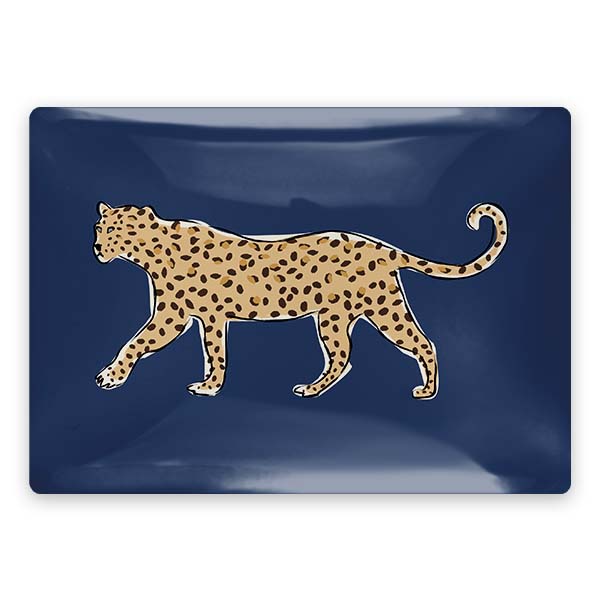 Leopard Prowl Rectangle Glass Tray-Decorative Trays-CB Studio-The Grove