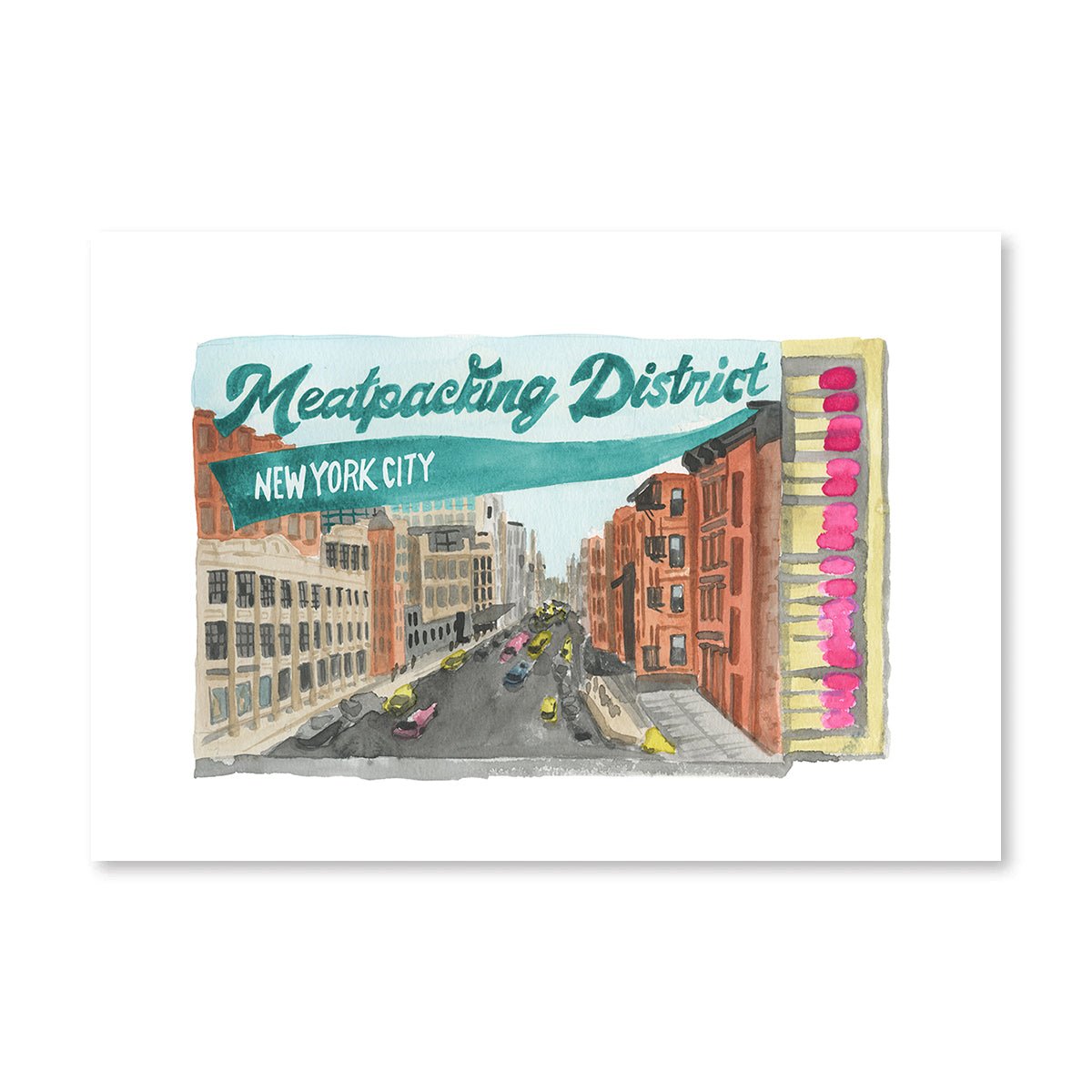 Meatpacking NYC Matchbook-Art Print-Furbish Studio-The Grove