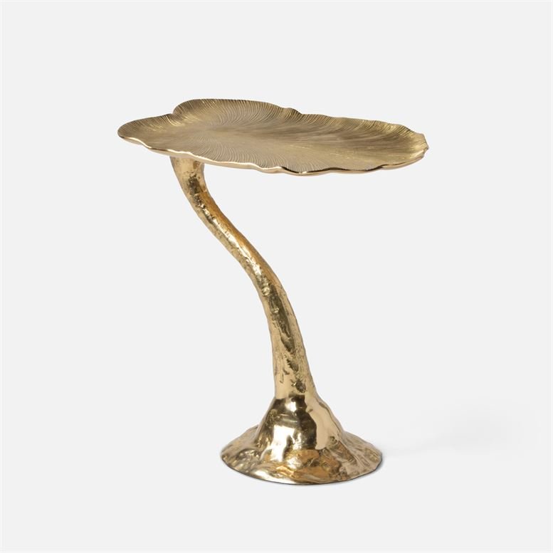 Meeka Side Table | Polished Brass-Side Table-Made Goods-The Grove