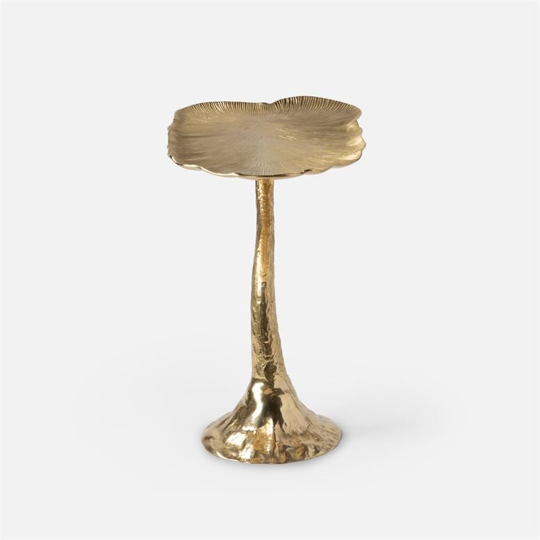 Meeka Side Table | Polished Brass-Side Table-Made Goods-The Grove