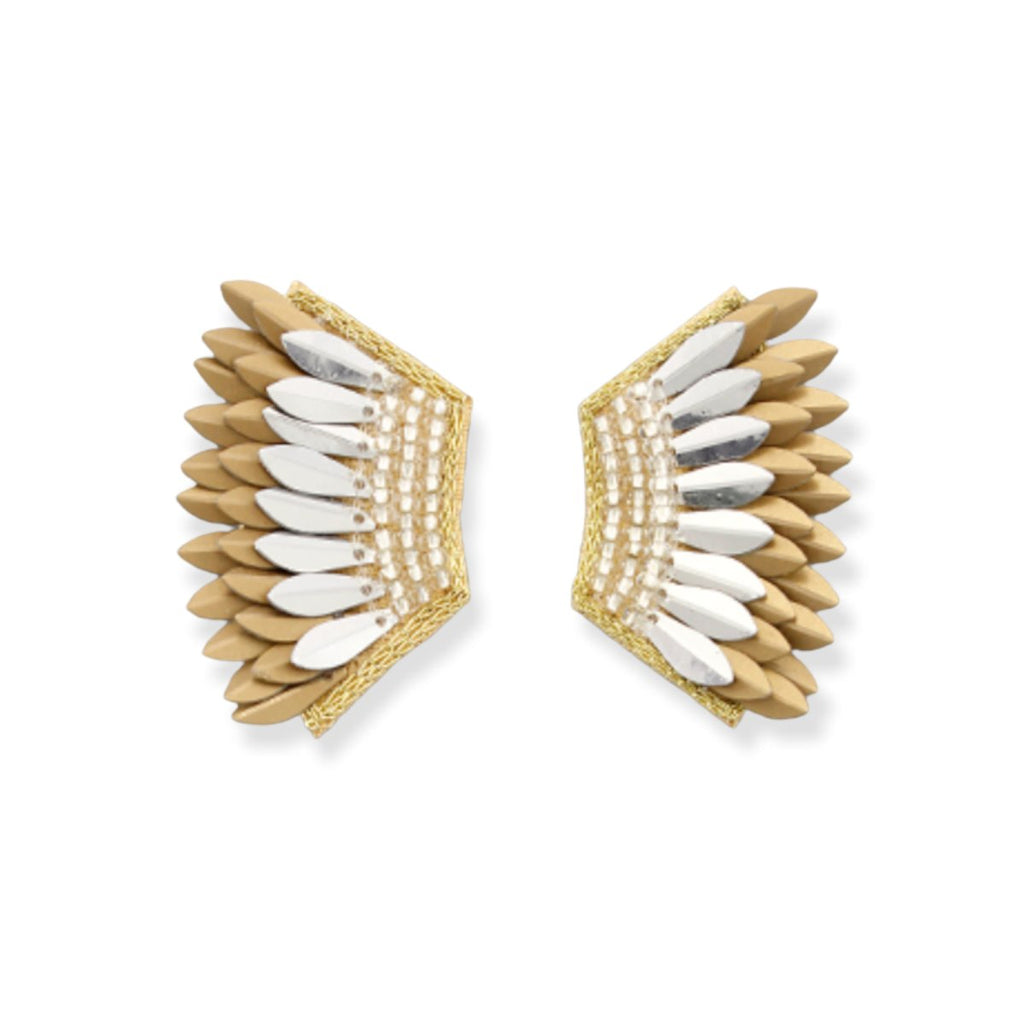 Mini Wing Earrings | Gold & Rhodium-Earrings-Twist-The Grove