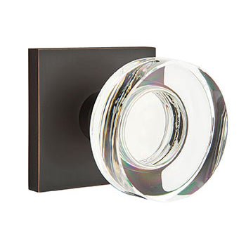 Modern Disk Crystal Doorknob-Emtek-The Grove