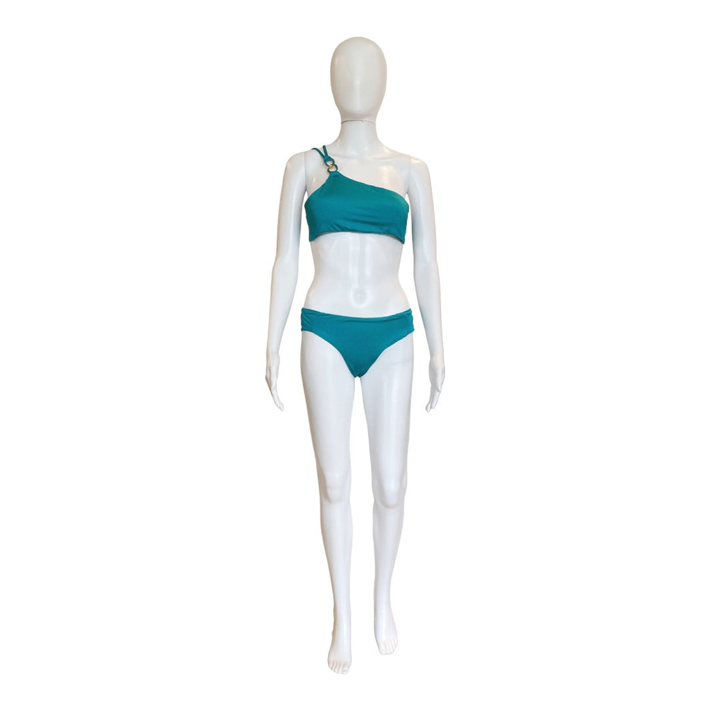 Monaco Chain Bandeau Bikini Top | Ceramic Blue-Swimwear-Trina Turk-The Grove
