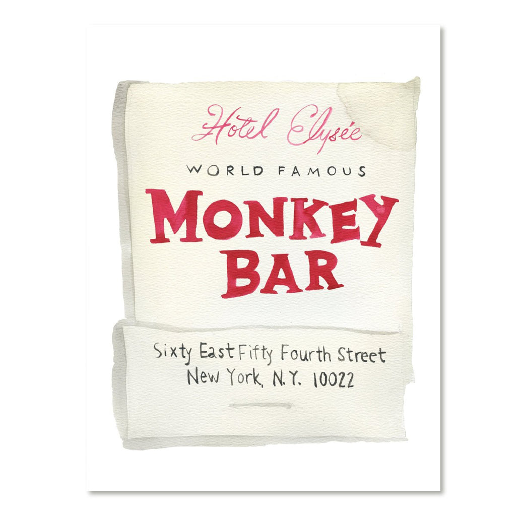Monkey Bar Matchbook-Art Print-Furbish Studio-The Grove