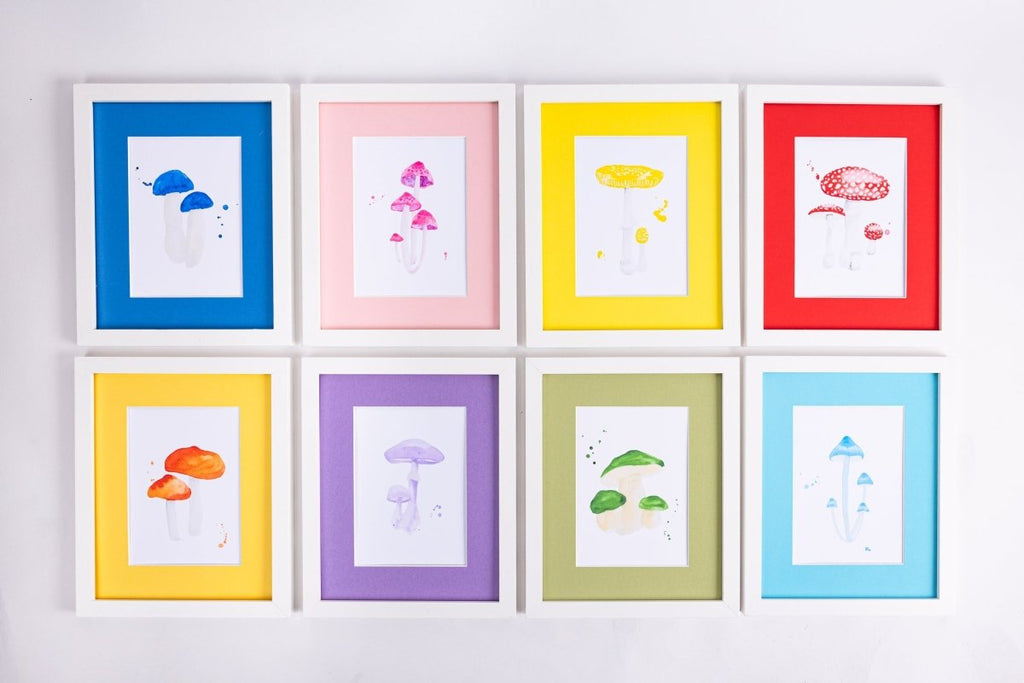 Mushroom Print | Orange-Art Print-Furbish Studio-The Grove