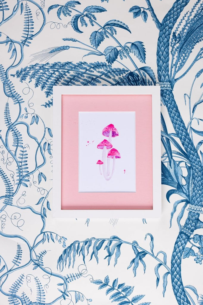 Mushroom Print | Pink-Art Print-Furbish Studio-The Grove