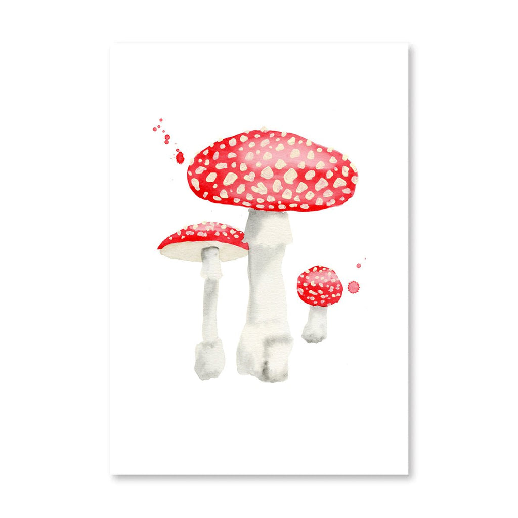Mushroom Print | Red-Art Print-Furbish Studio-The Grove