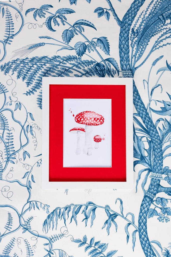 Mushroom Print | Red-Art Print-Furbish Studio-The Grove