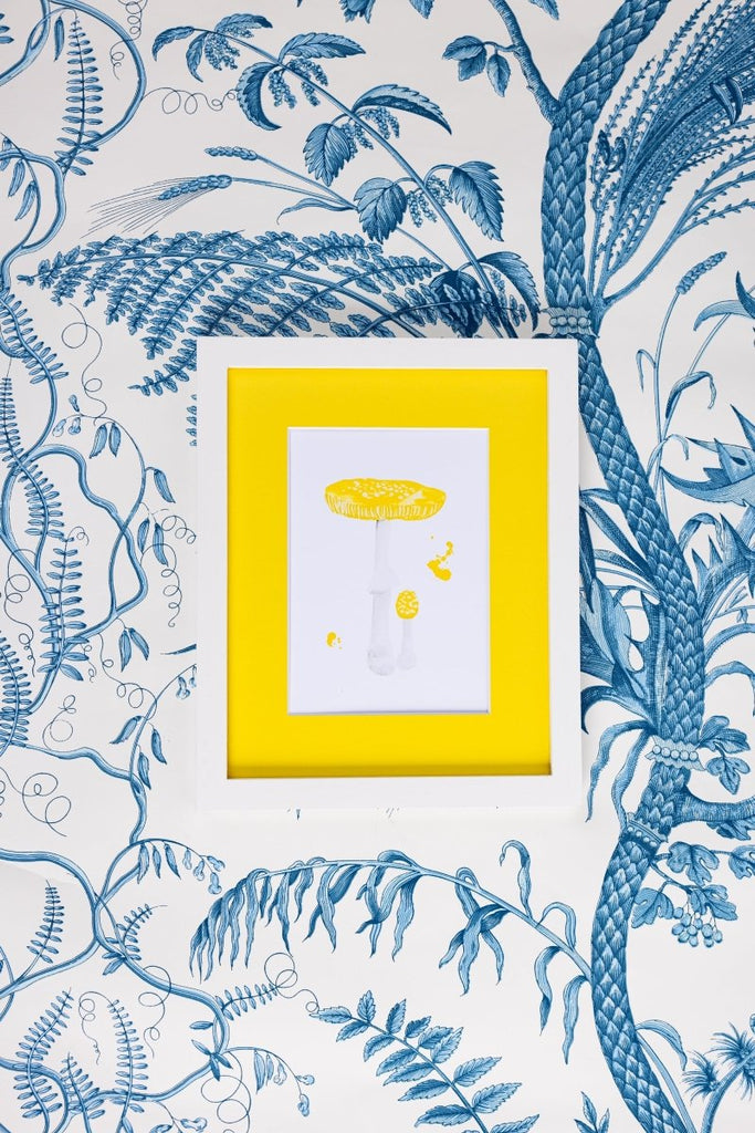 Mushroom Print | Yellow-Art Print-Furbish Studio-The Grove