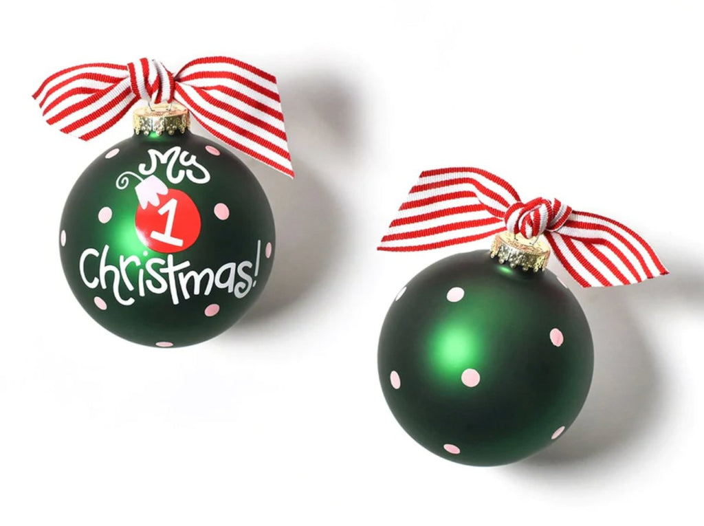 My First Christmas Glass Ornament-Holiday Ornaments-Coton Colors-The Grove