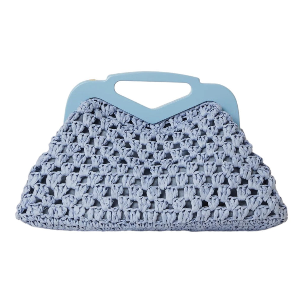 Nadiya Crochet Clutch | Periwinkle-Handbags-btb Los Angeles-The Grove