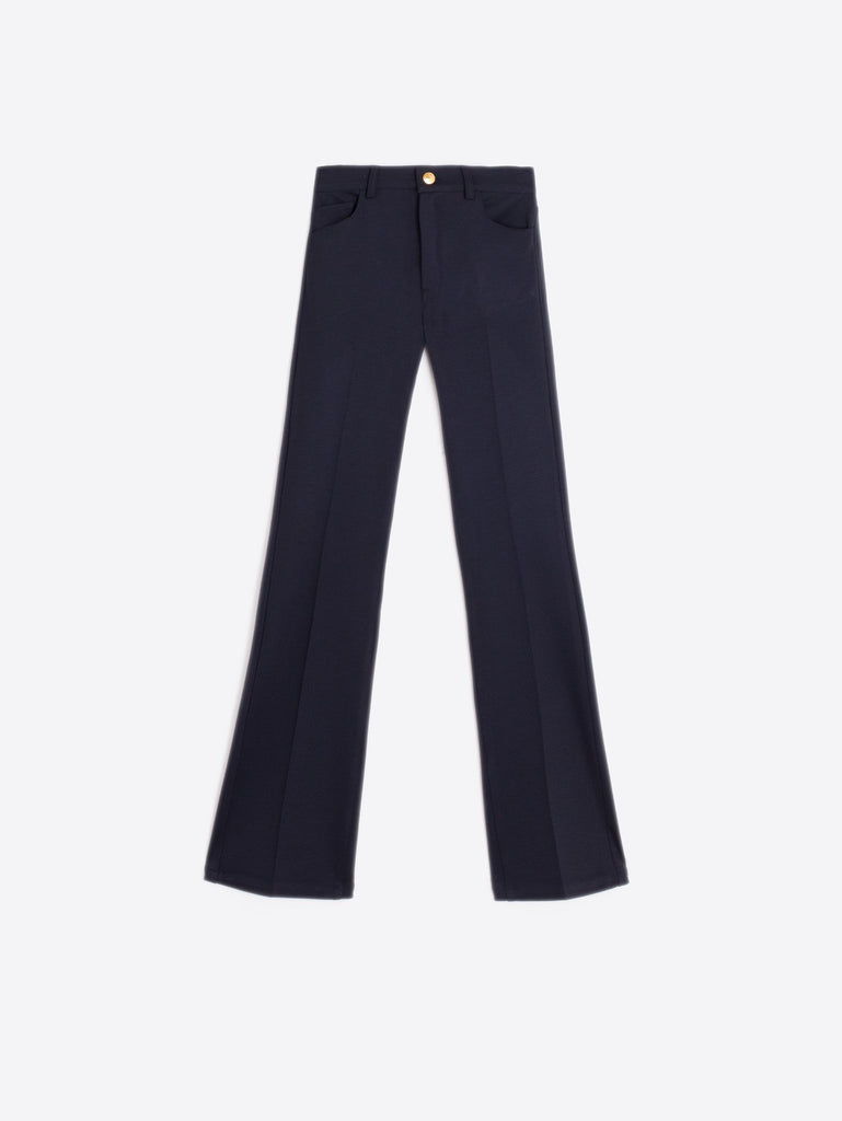 Navy Knit Trousers-Vilagallo-The Grove