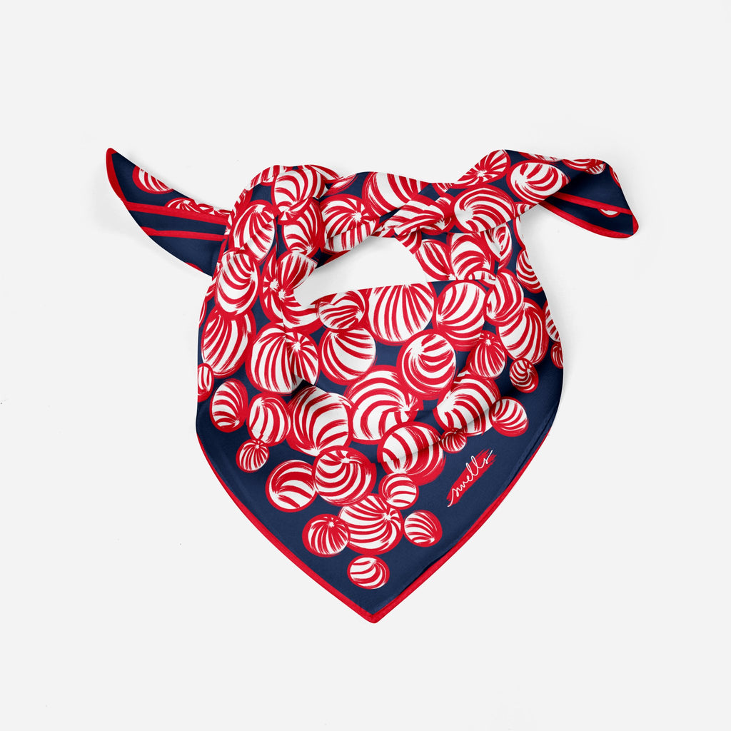 Navy + Red Gameday Scarf-Scarf-Swells-The Grove