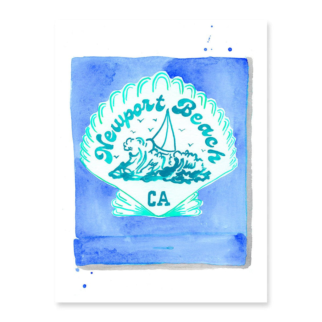 Newport Beach Matchbook-Art Print-Furbish Studio-The Grove