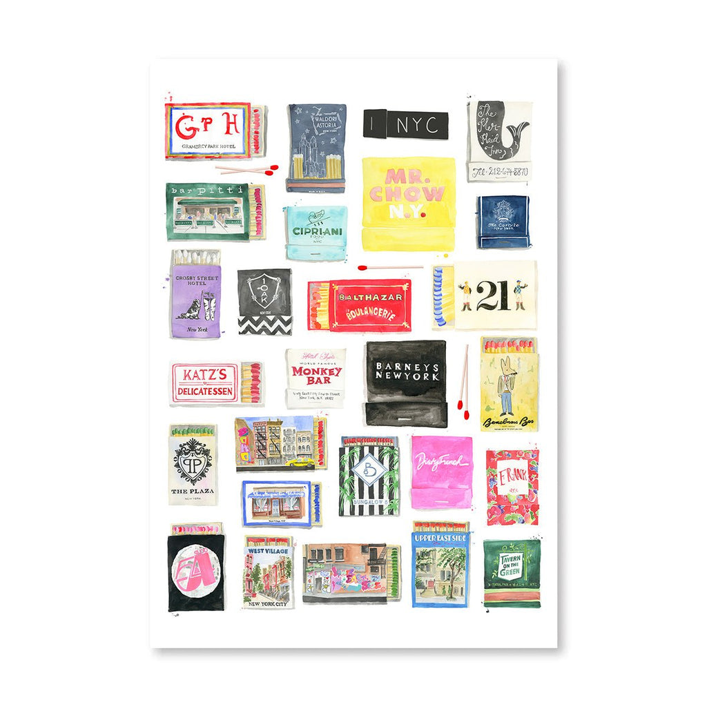 NYC Collection Matchbook Print-Art Print-Furbish Studio-The Grove