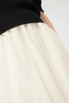 Off White Dot Overlay Skirt-Skirts-Compañia Fantastica-The Grove