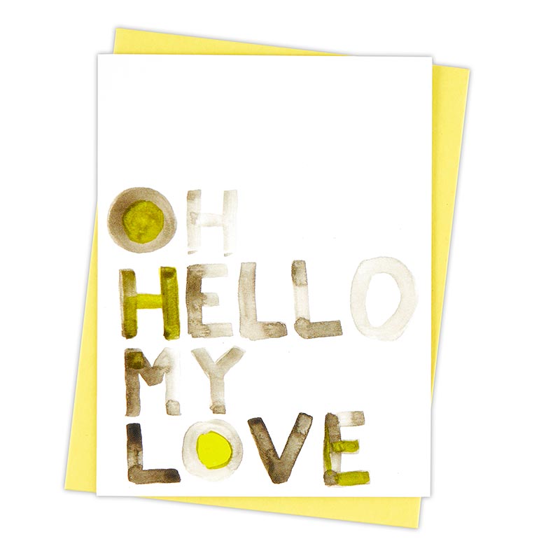 Oh Hello Love Greeting Card-Greeting Card-Santa Barbara-The Grove