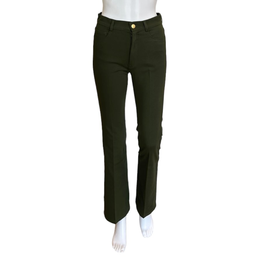 Olive Knit Trousers-Pants-Vilagallo-The Grove
