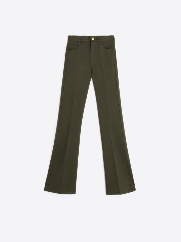 Olive Knit Trousers-Pants-Vilagallo-The Grove