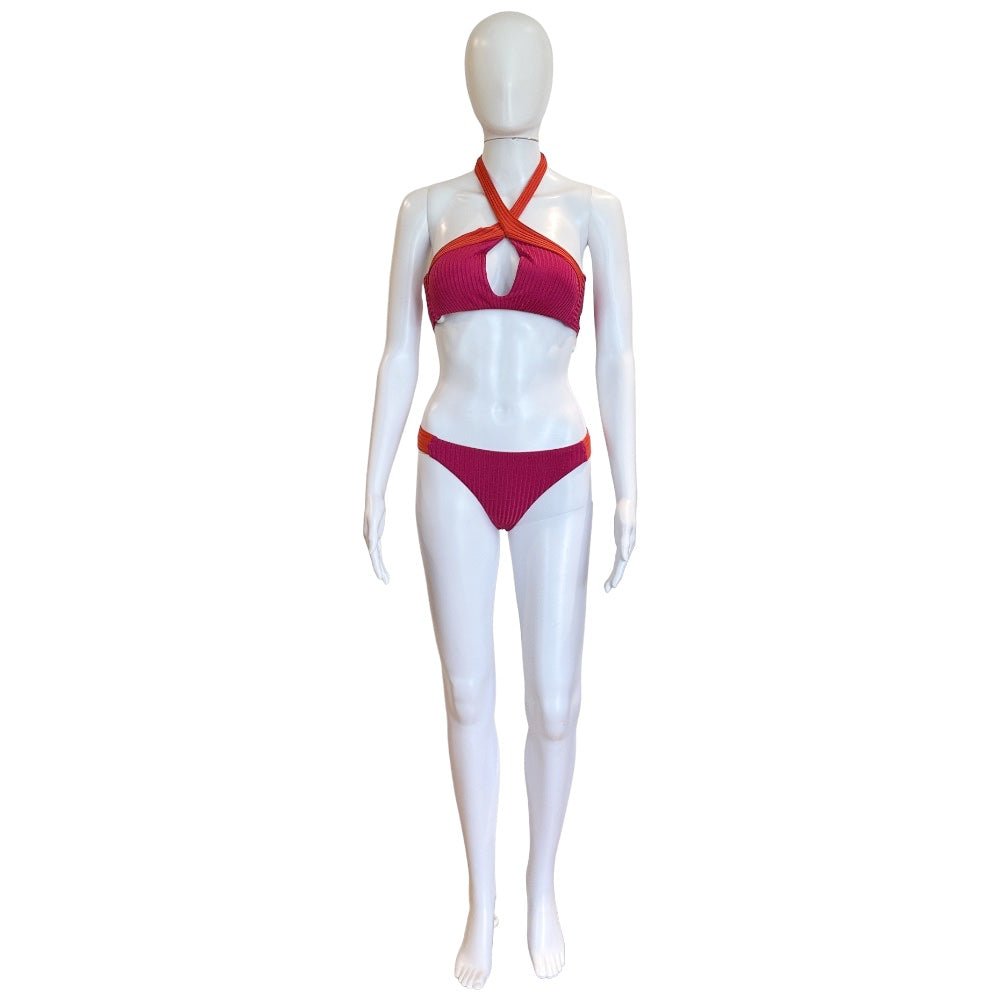 Olympia Rib Side Tab Bikini Bottom | Pink Peppercorn-Swimwear-Trina Turk-The Grove