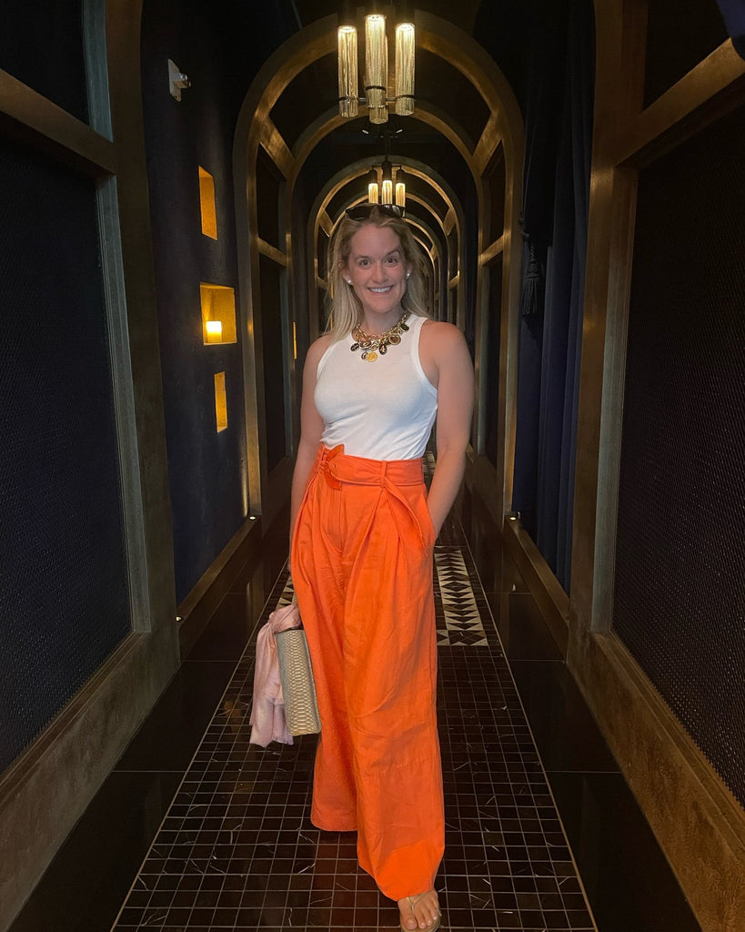 Orange Tailored Pants-FARM Rio-The Grove