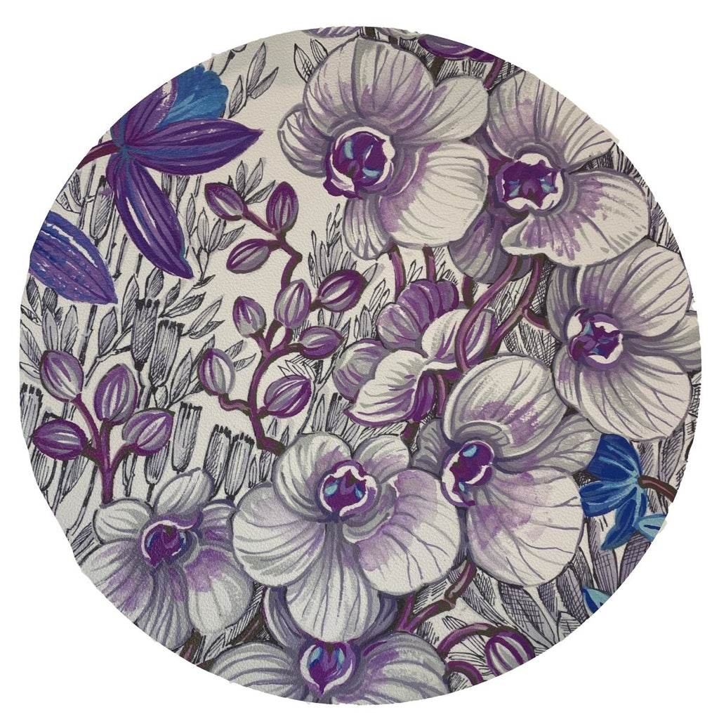 Orchid Lilac 16" Round Pebble Placemat-Placemat-Nicolette Mayer-The Grove