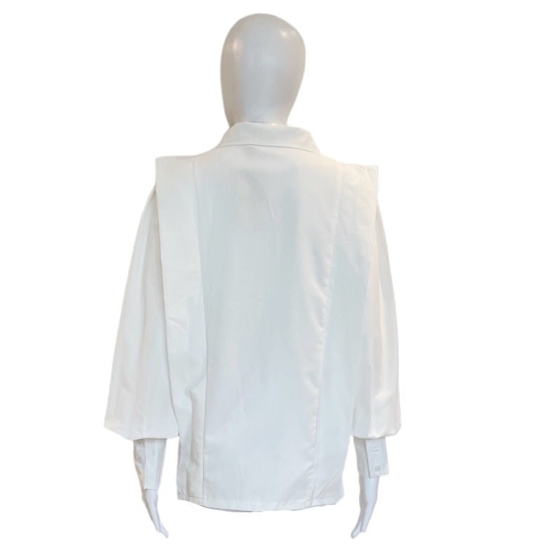 Origami Fold Shirt | Classic White-Shirts & Tops-Mulla-The Grove