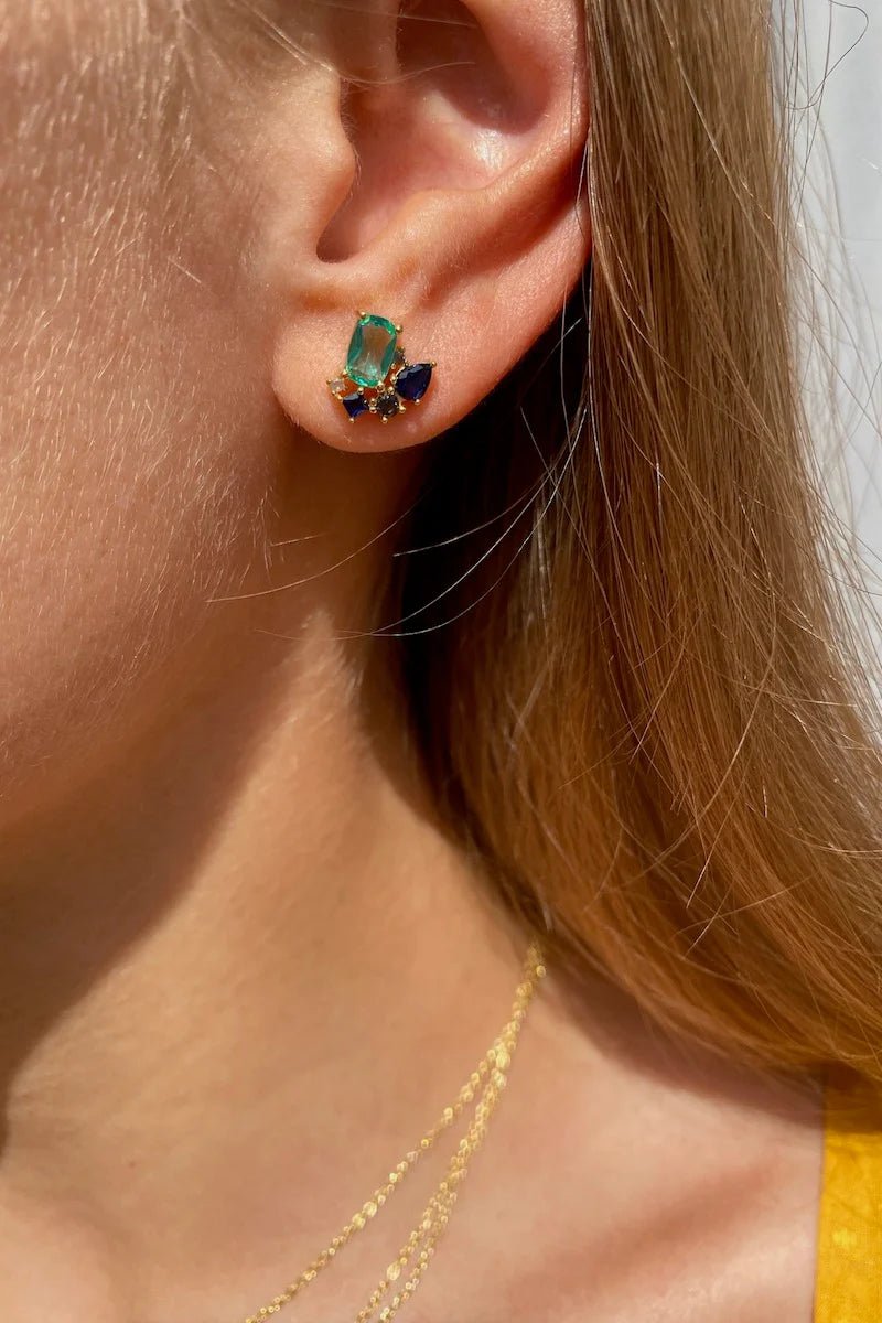 Paraiba Bouquet Earrings-Earrings-Native Gem-The Grove