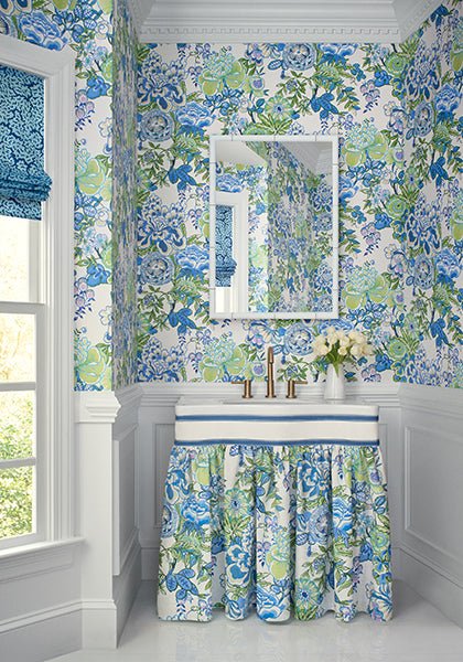 Peony Garden Wallpaper-Wallpaper-Thibaut-The Grove