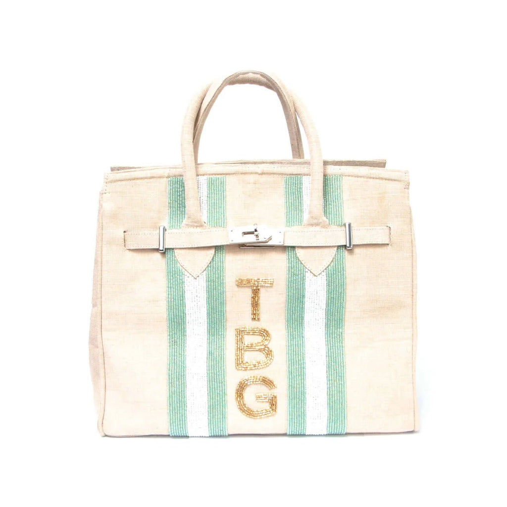 Personalized Striped Tote-Totes-Tiana-The Grove