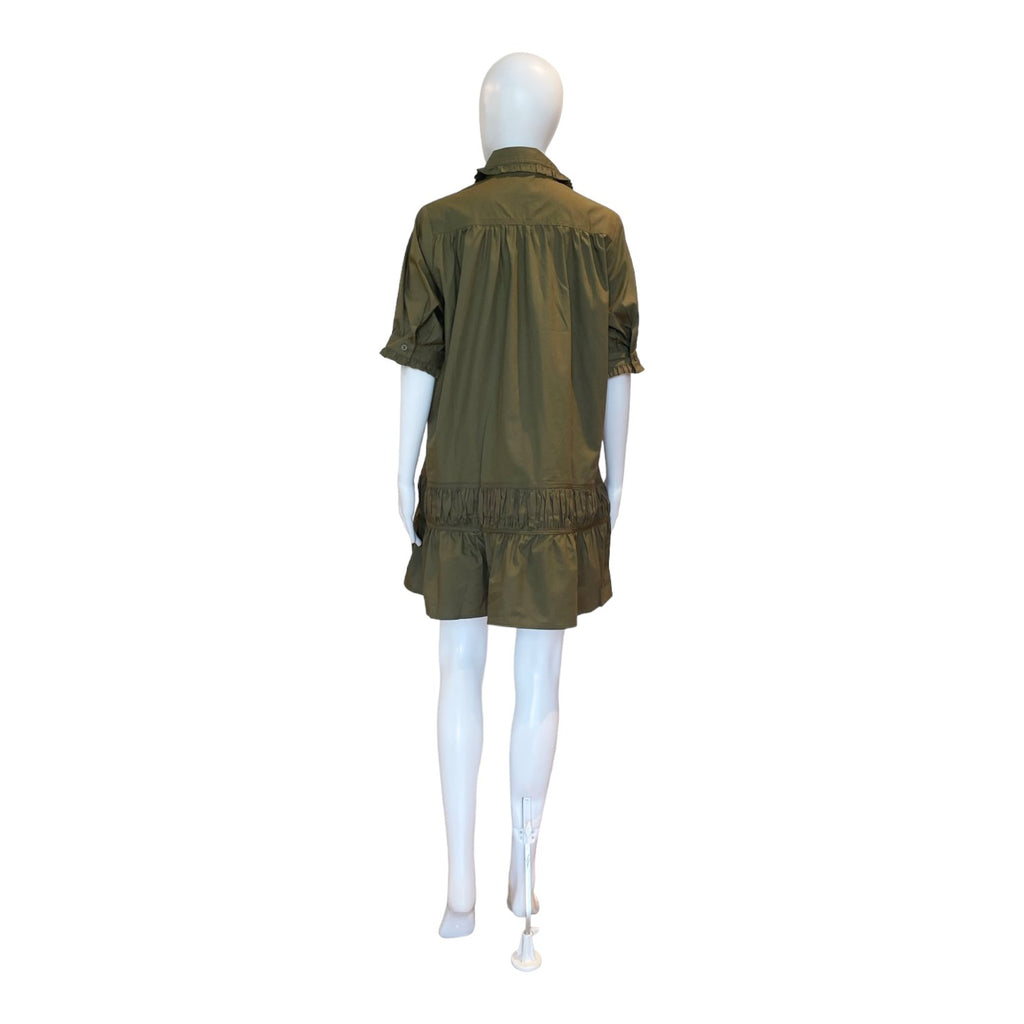 PETITE Smith Dress | Olive-Caryn Lawn-The Grove