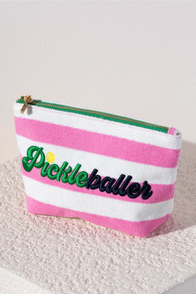 Pickleballer Zip Pouch-Cosmetic & Toiletry Bags-Shiraleah-The Grove
