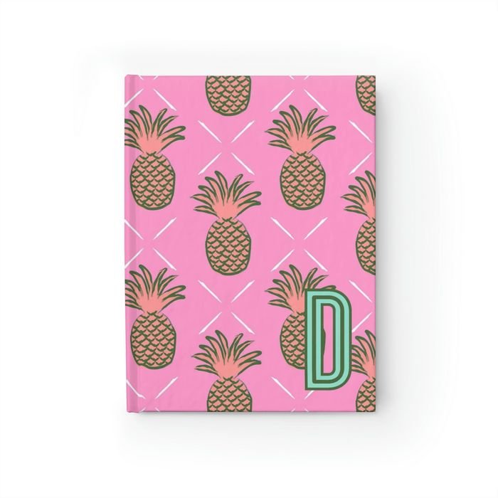 Pineapple Single Initial Journal-Notebooks & Notepads-CB Studio-The Grove