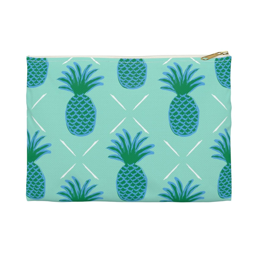 Pineapple Small Flat Single Initial Zip Pouch-Pouch-CB Studio-The Grove