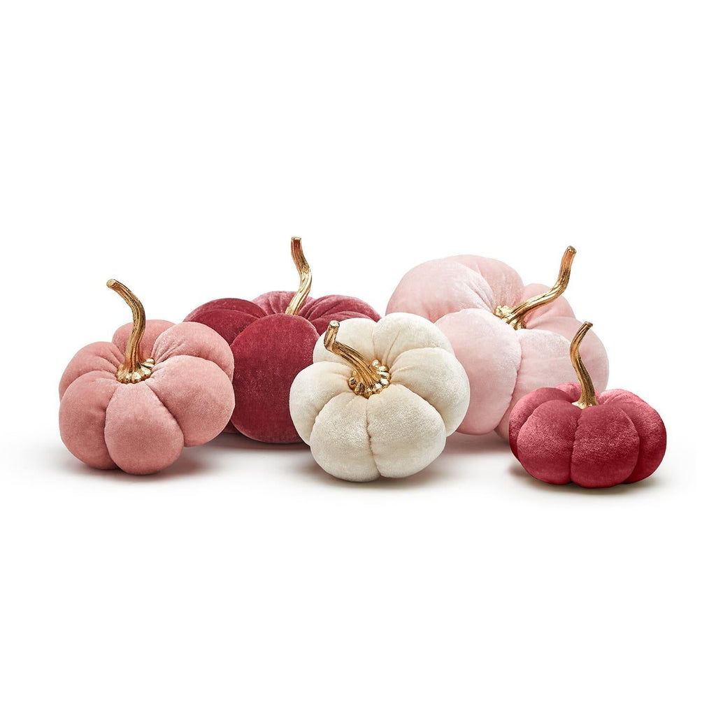 Pink Hues Plush Pumpkins-Seasonal & Holiday Decorations-Two's Company-The Grove