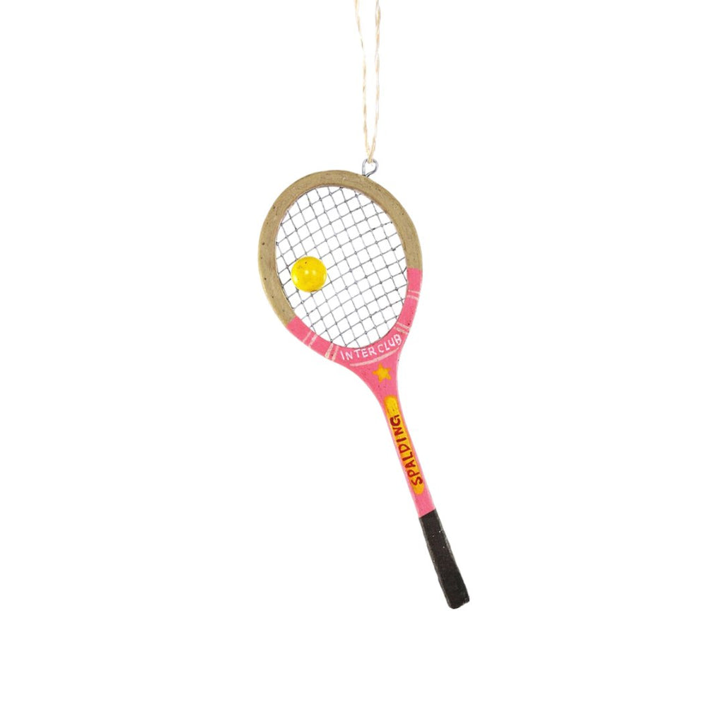 Pink Tennis Racket Ornament-Holiday Ornaments-Cody Foster-The Grove