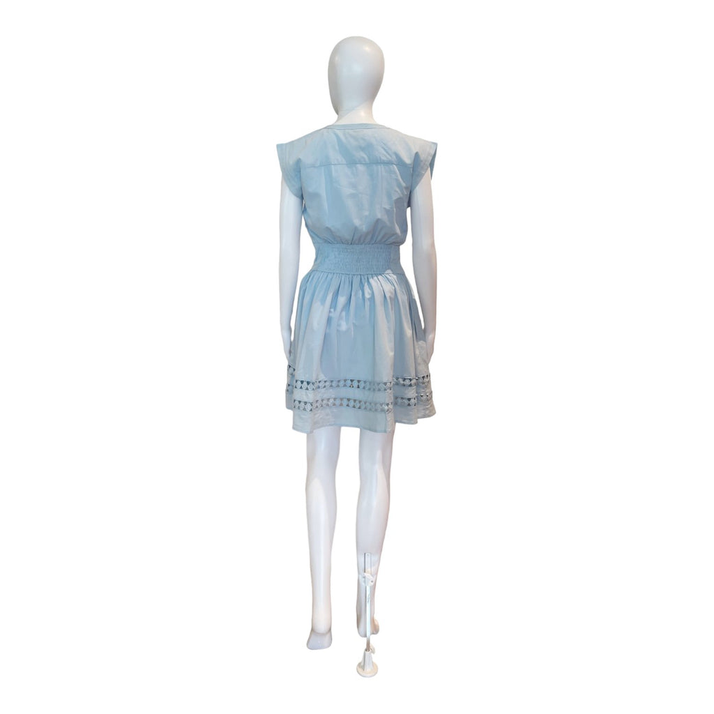 Pintuck Yoke Mini Dress | Blue-Ciebon-The Grove