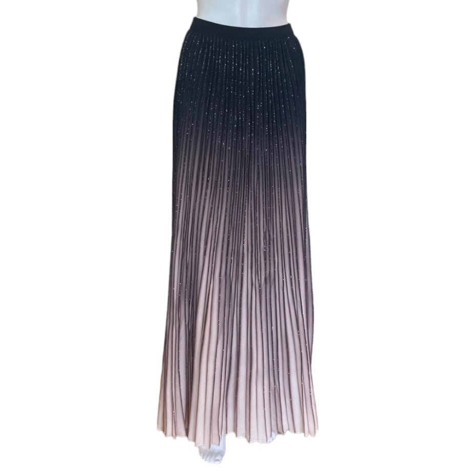 Pleated Ombre Maxi Skirt-Beulah-The Grove