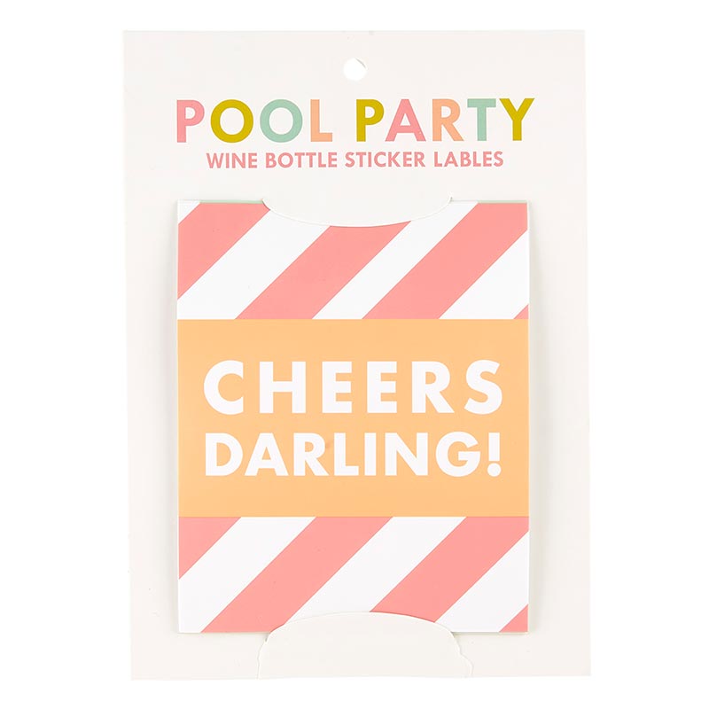 Pool Party Wine Bottle Sticker Labels-Wine Labels-Clementine WP-The Grove