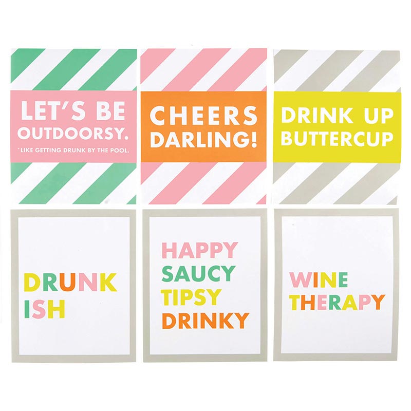 Pool Party Wine Bottle Sticker Labels-Wine Labels-Clementine WP-The Grove
