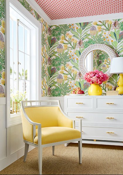 Protea Wallpaper-Wallpaper-Thibaut-The Grove