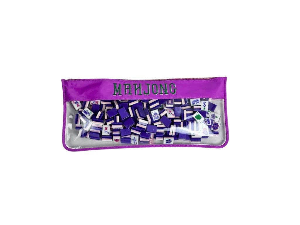 Purple Stitched Mahjong Bag-Mahjong-Oh My Mahjong-The Grove