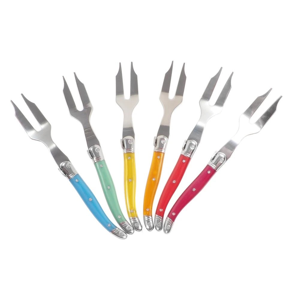 Rainbow Mini Cheese Forks-Cheese Knife-Clementine WP-The Grove