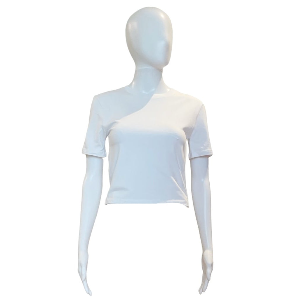 Rallie Cotton Short Sleeve Crewneck Tee | White-French Connection-The Grove