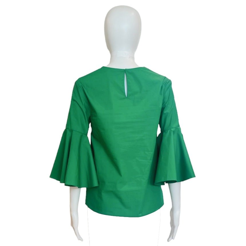 Roberta Ruffle Sleeve Top | Kelly-Shirts & Tops-English Factory-The Grove